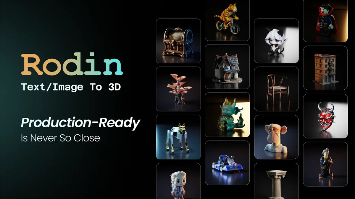 Hyper3D 3D Generation showing 3D Generation - Transforming Ideas into 3D Reality