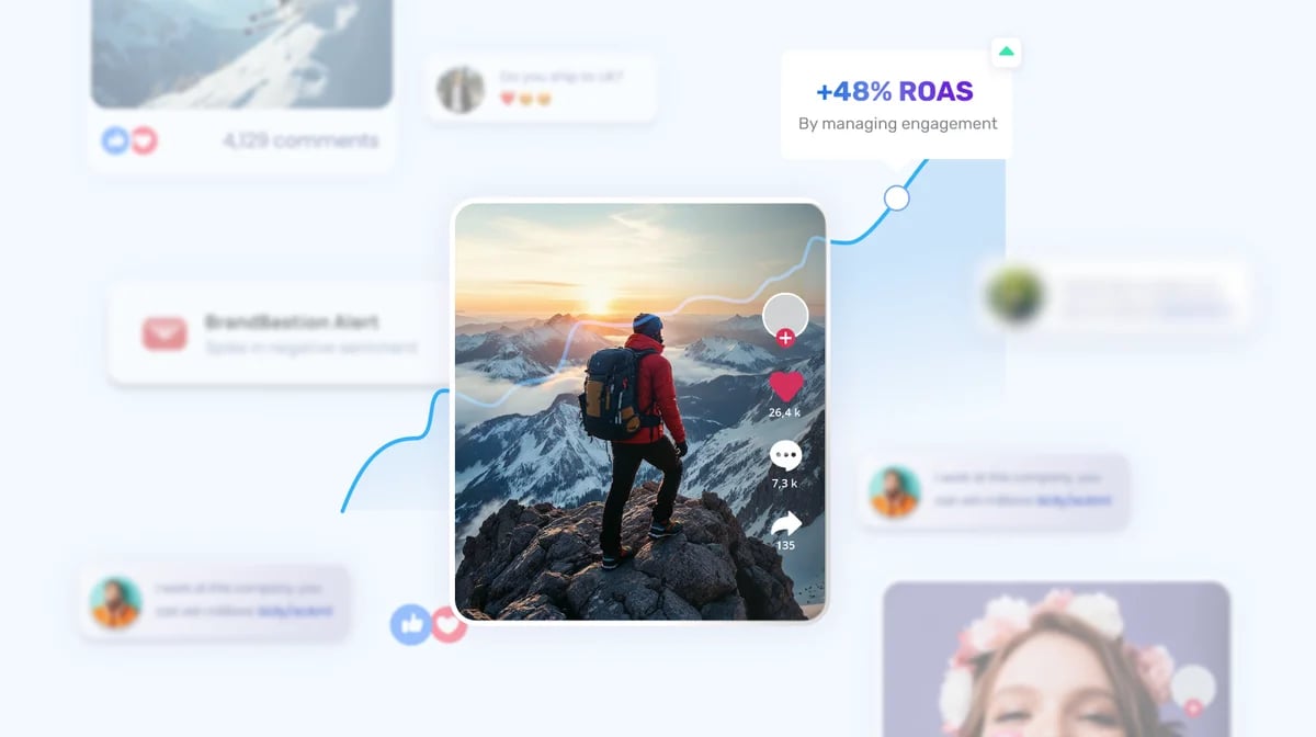 BrandBastion Marketing Automation showing Marketing Automation - Protect and grow your brand with AI-powered social media eng