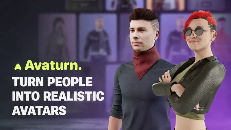 Avaturn 3D Generation showing 3d avatars - Create lifelike 3D avatars with AI