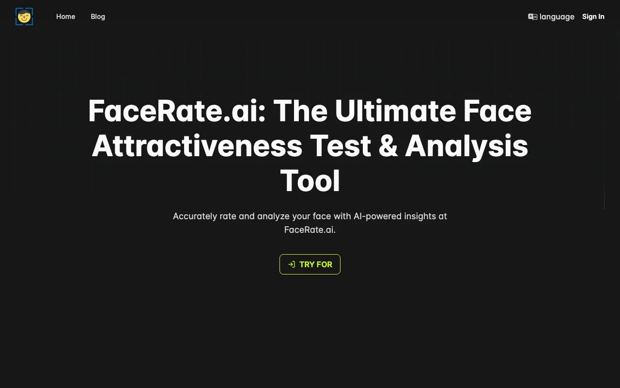 FaceRate.ai Image Generation showing Image Generation - Scoring facial features, symmetry, and emotion with AI