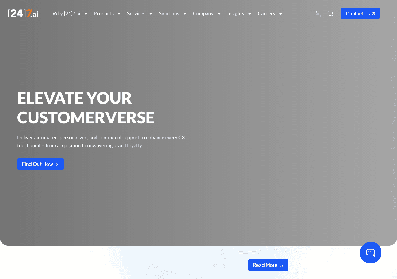 247.ai Conversational AI showing Conversational AI - Transforming customer engagement with AI