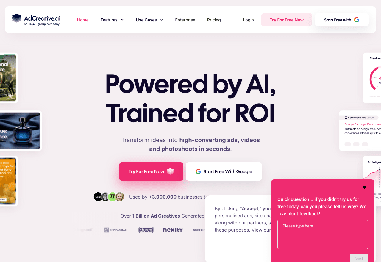 AdCreative Image Generation showing ad generation - Elevate Your Ad Creatives with AI