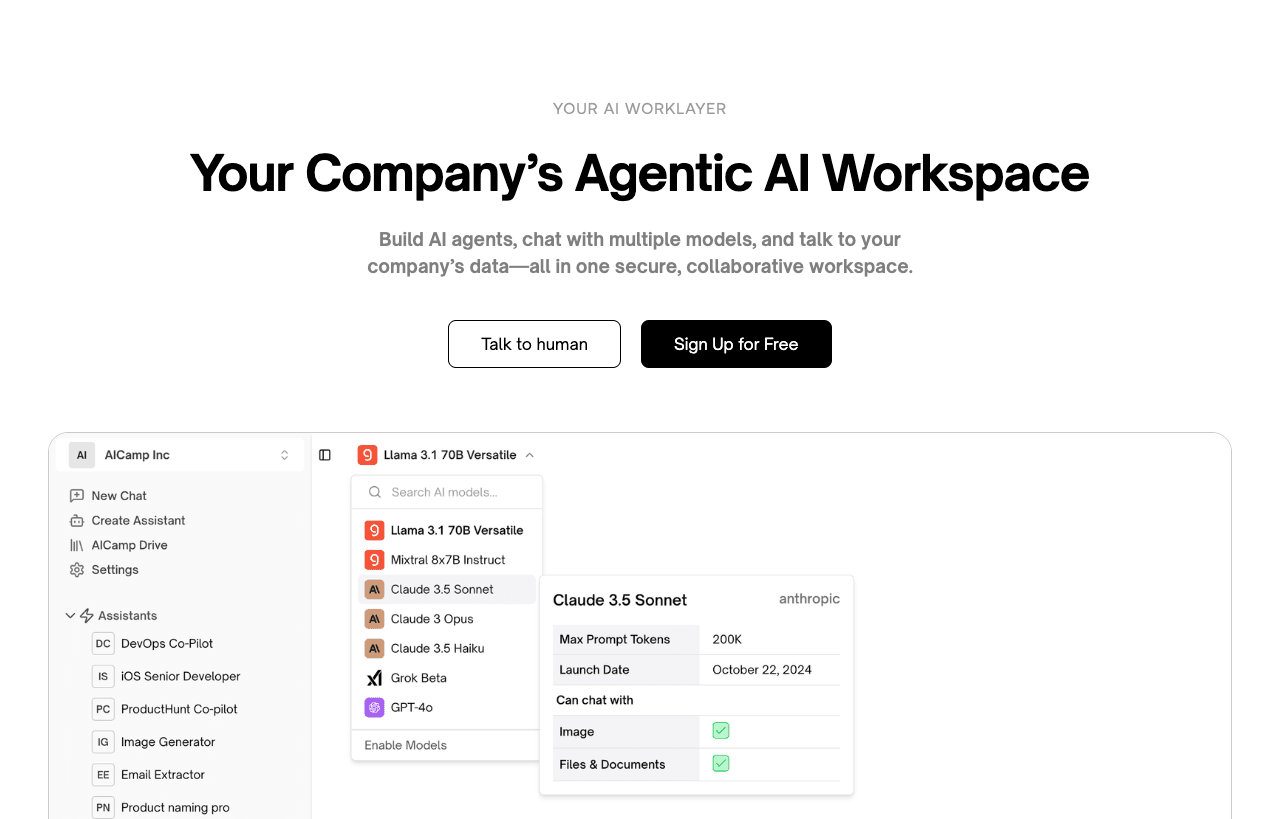 AICamp Productivity & Collaboration showing Productivity & Collaboration - Learn and build AI with a global developer communi