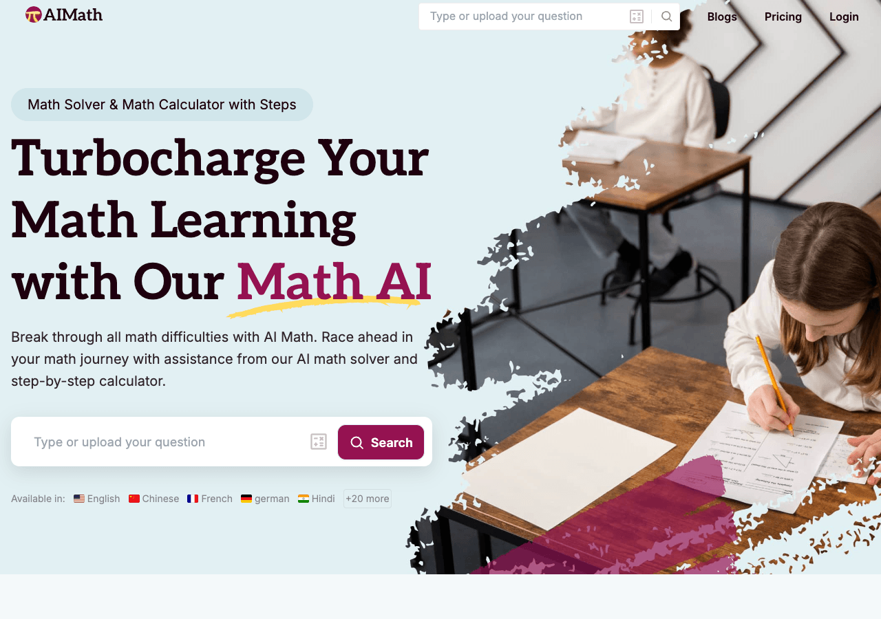 AI Math Scientific Research showing Scientific Research - Empowering your math skills with AI