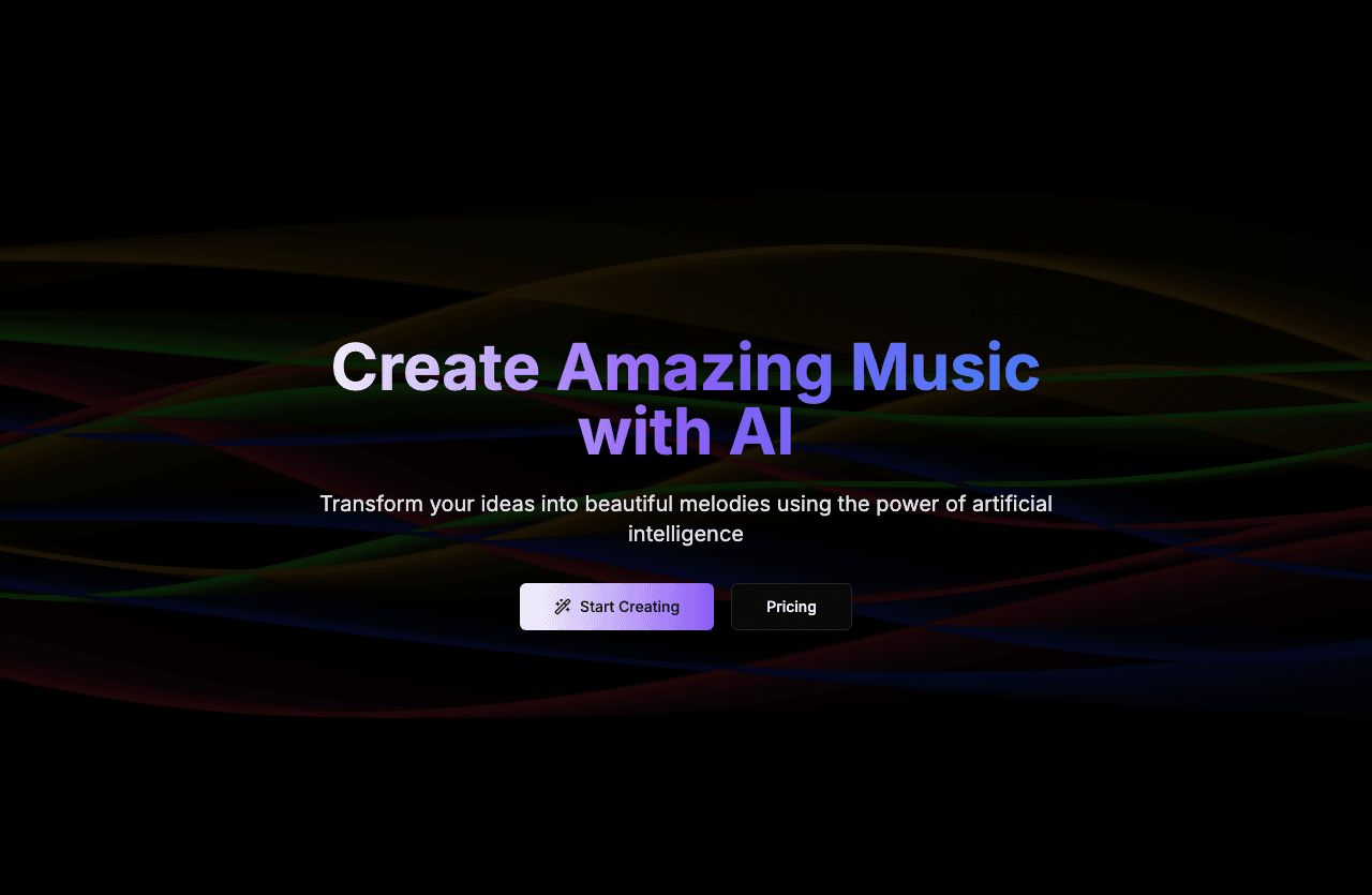 AI Music Lab Music Generation showing Music Generation - Create AI-Generated Music in Any Style