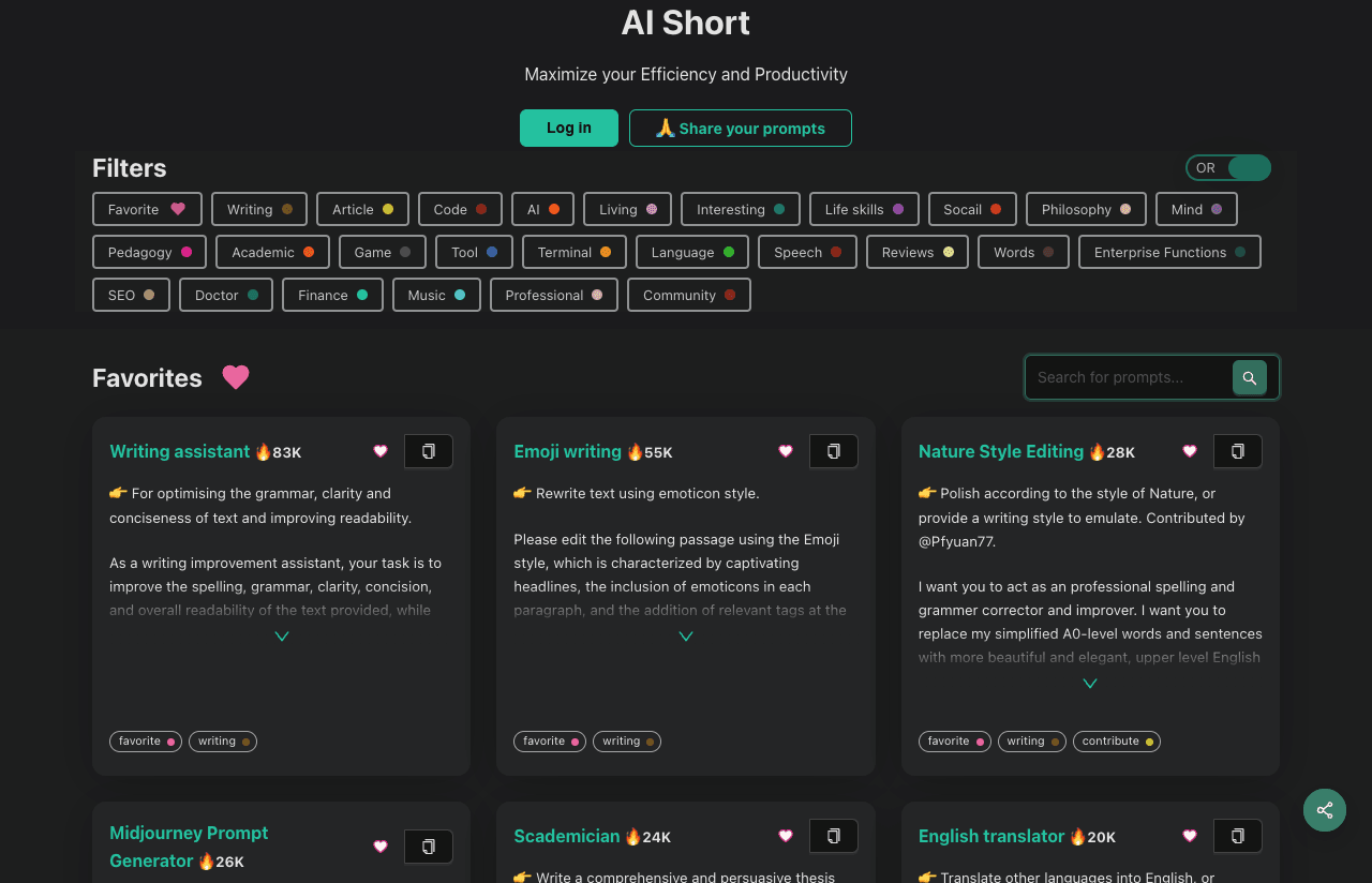 AiShort (ChatGPT Shortcut) Productivity & Collaboration showing Productivity & Collaboration - ChatGPT Shortcut