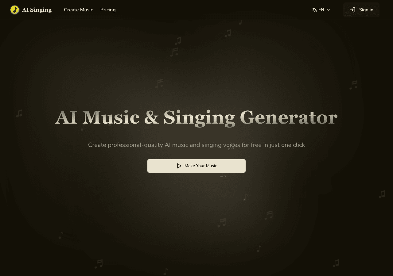 AI Singing Music Generation showing Music Generation - Elevate your vocal performance with AI