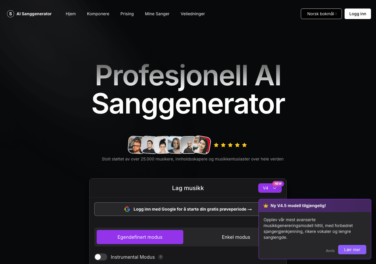 AI Song Generator Music Generation showing Music Generation - Compose, Customize, and Share Original Songs Instantly with AI