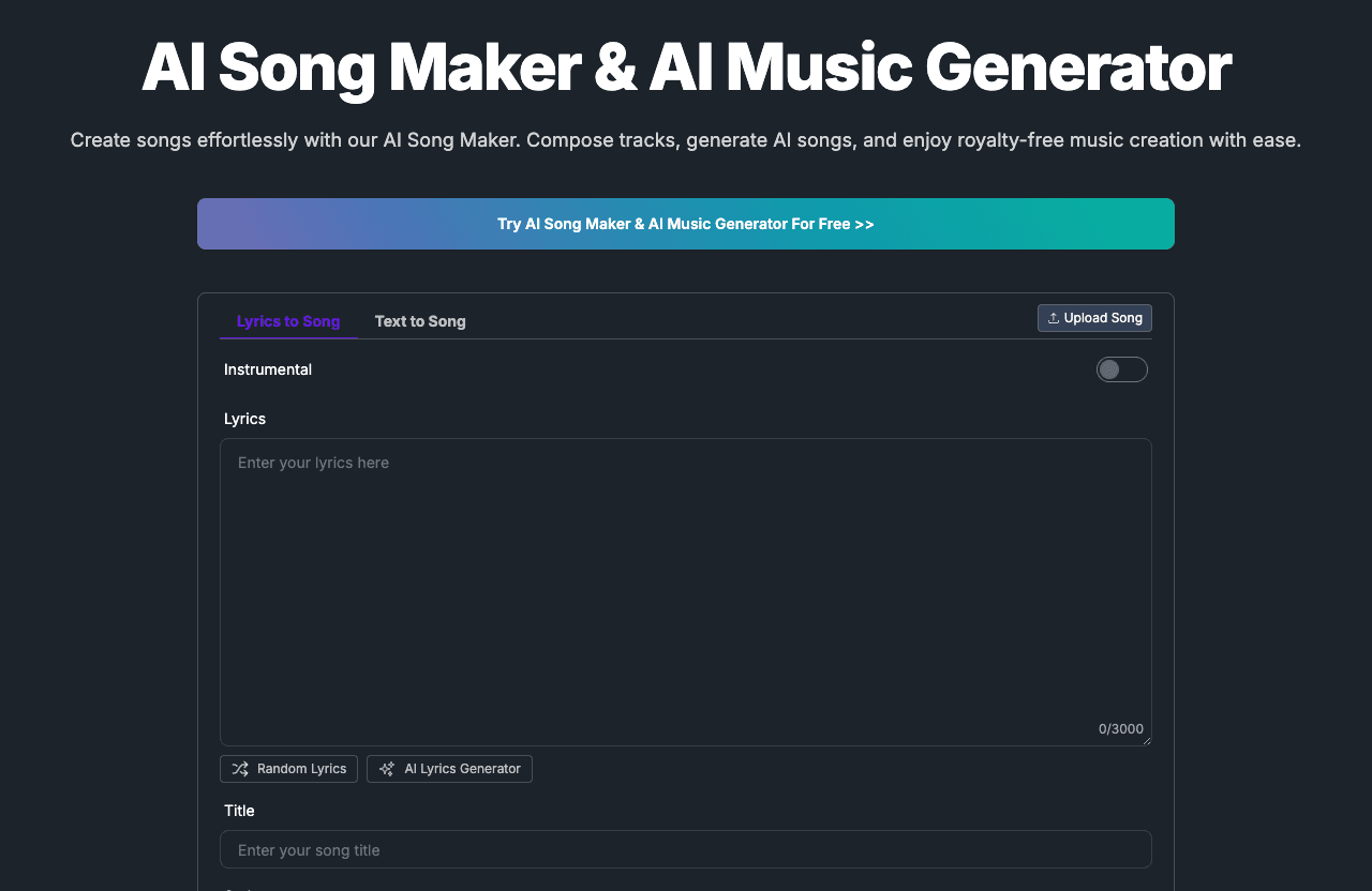 AI Song Maker Music Generation showing music composition - Unleash Your Musical Creativity with AI