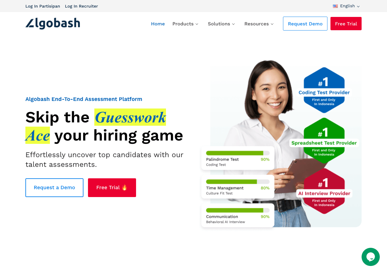 Algobash Productivity & Collaboration showing Productivity & Collaboration - Skip the Guesswork. Ace your hiring game.