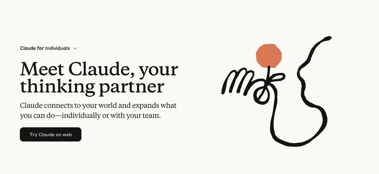 Anthropic Claude 3.7 Sonnet Conversational AI showing hybrid reasoning model - Think fast or think deep. Choose your reasonin