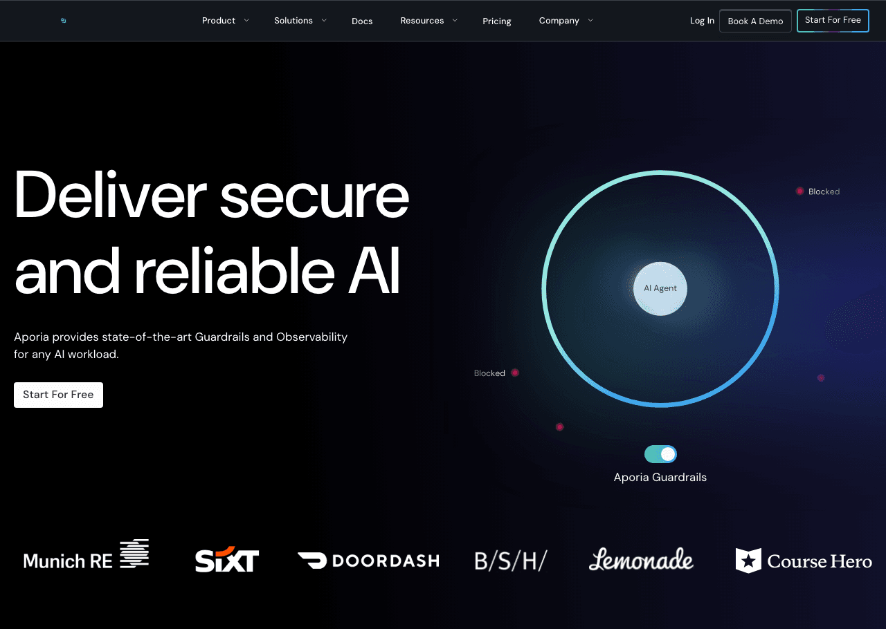 Aporia Conversational AI showing Conversational AI - Unlock the power of your data