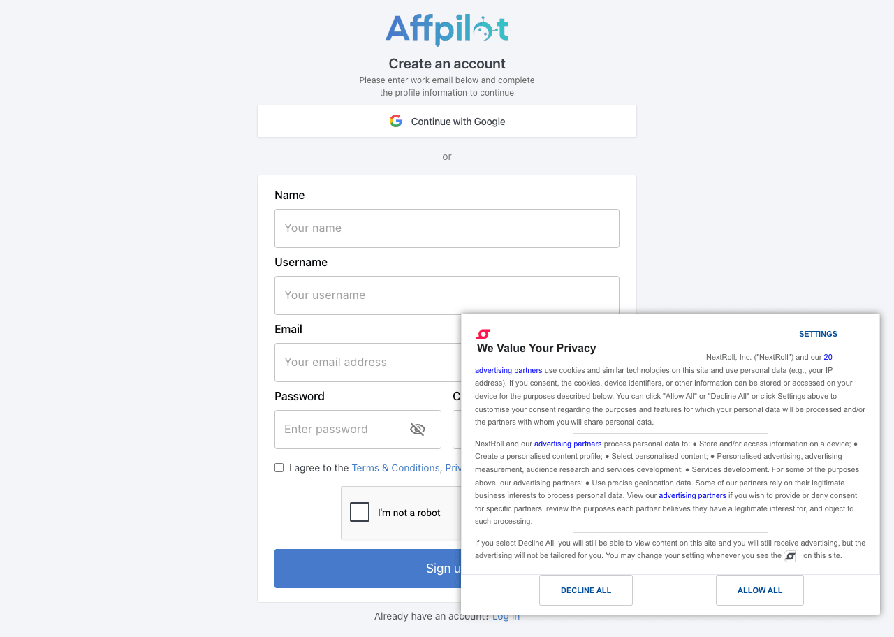 Affpilot Marketing Automation showing Marketing Automation - AI content automation for scalable, SEO-ready affiliate blogs