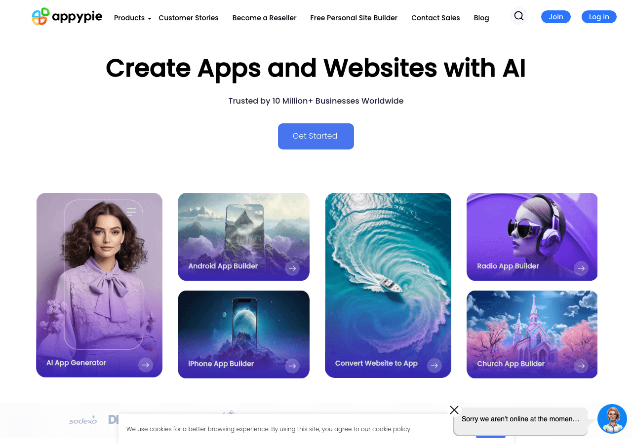 Appy Pie Productivity & Collaboration showing Productivity & Collaboration - Build your own app