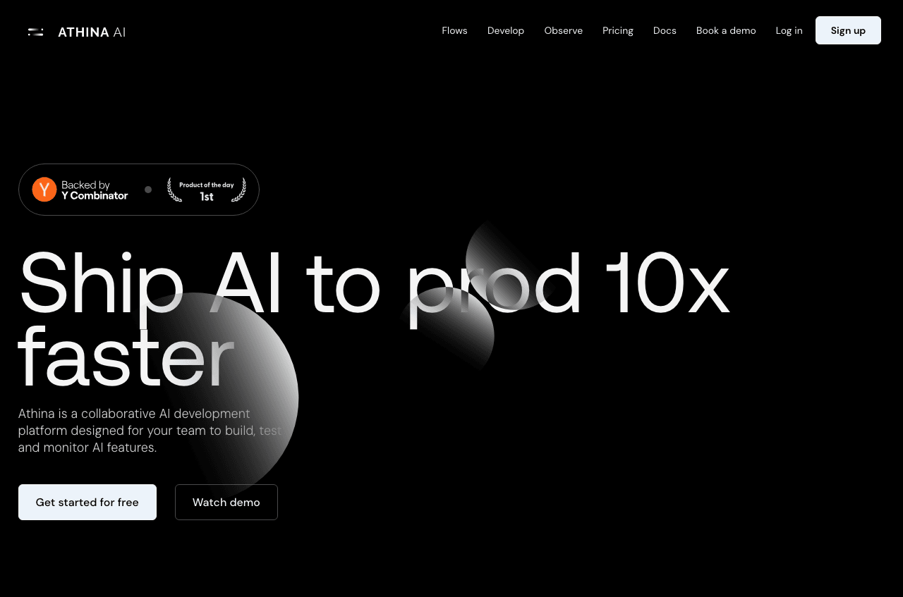 Athina AI Code Assistance showing Code Assistance - Empowering AI for Everyone