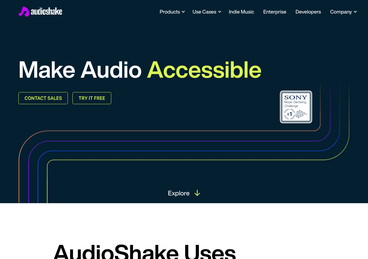 AudioShake Audio Generation showing Audio Generation - Transforming audio with AI