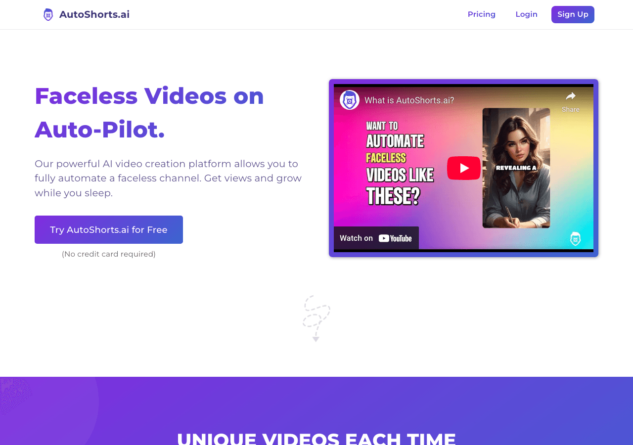 AutoShorts.ai Video Generation showing Video Generation - Automated Video Creation Made Easy
