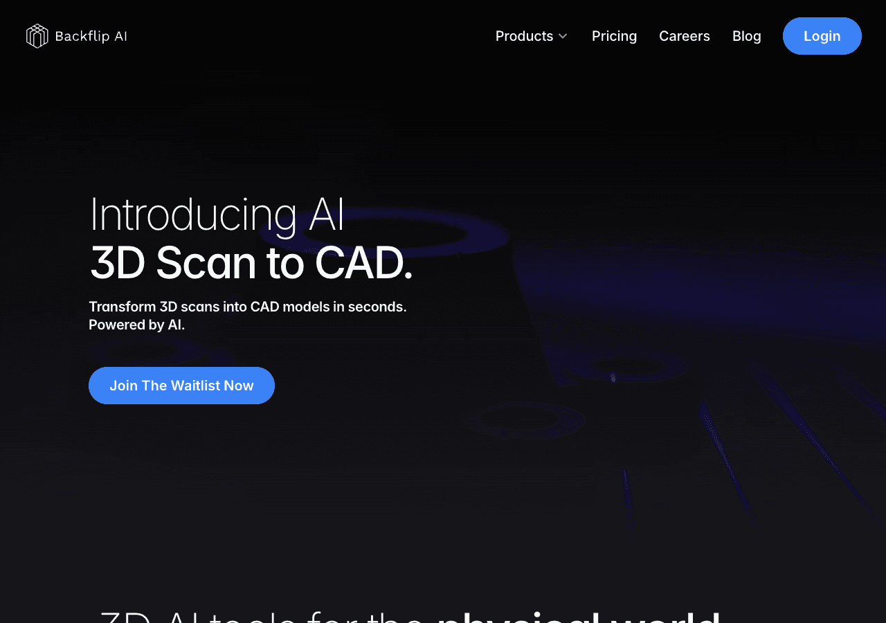 Backflip AI 3D Generation showing 3d modeling - 3D AI for the physical world. Our AI-enabled tools turbocharge your CAD and 3