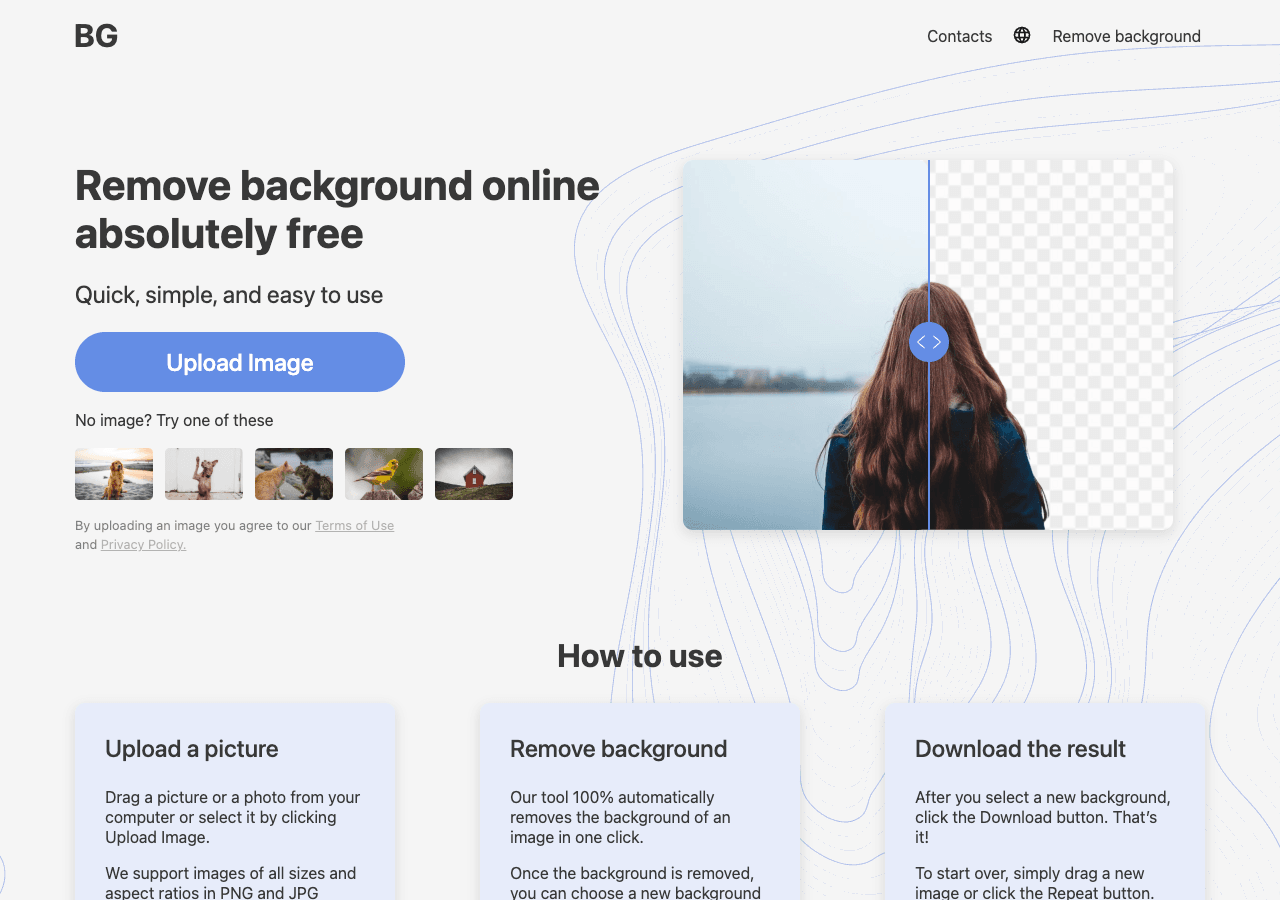 Remove Background Design showing Design - Easily remove backgrounds from images in seconds—for free, no signup
