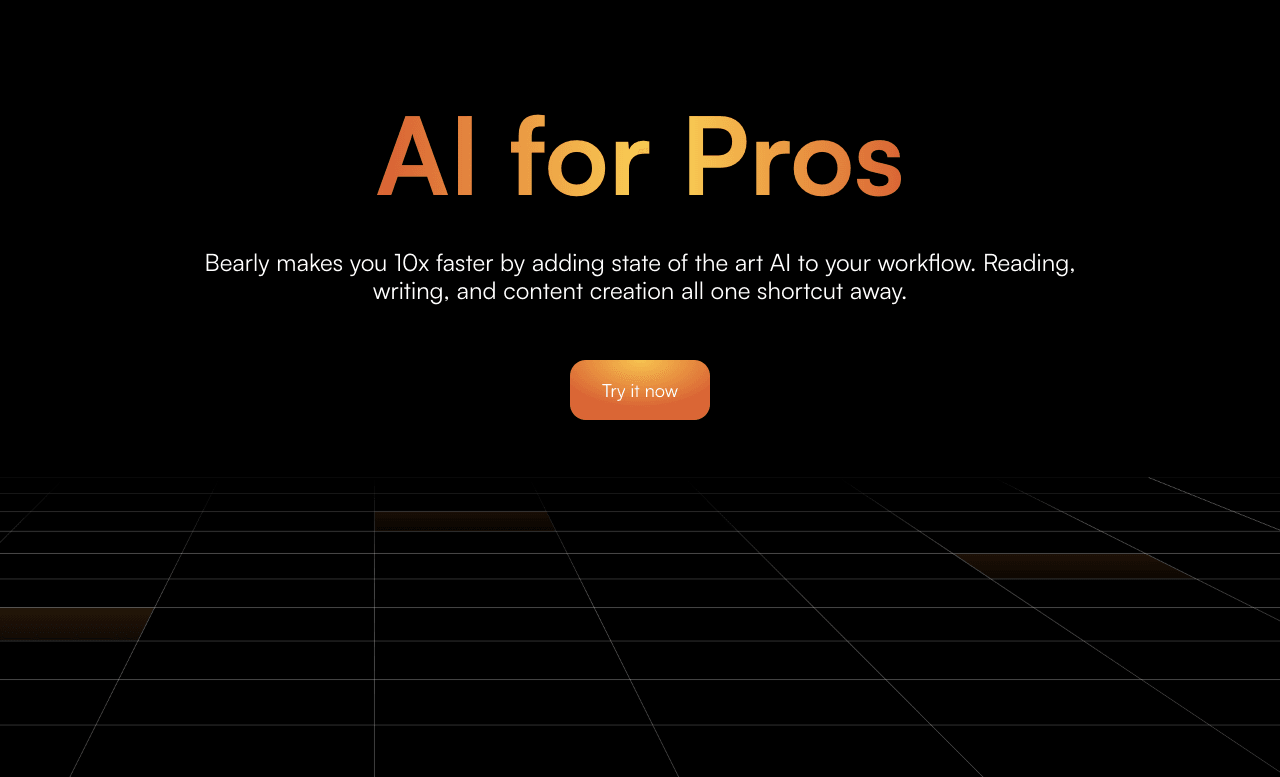 Bearly Productivity & Collaboration showing Productivity & Collaboration - The Private ChatGPT Platform