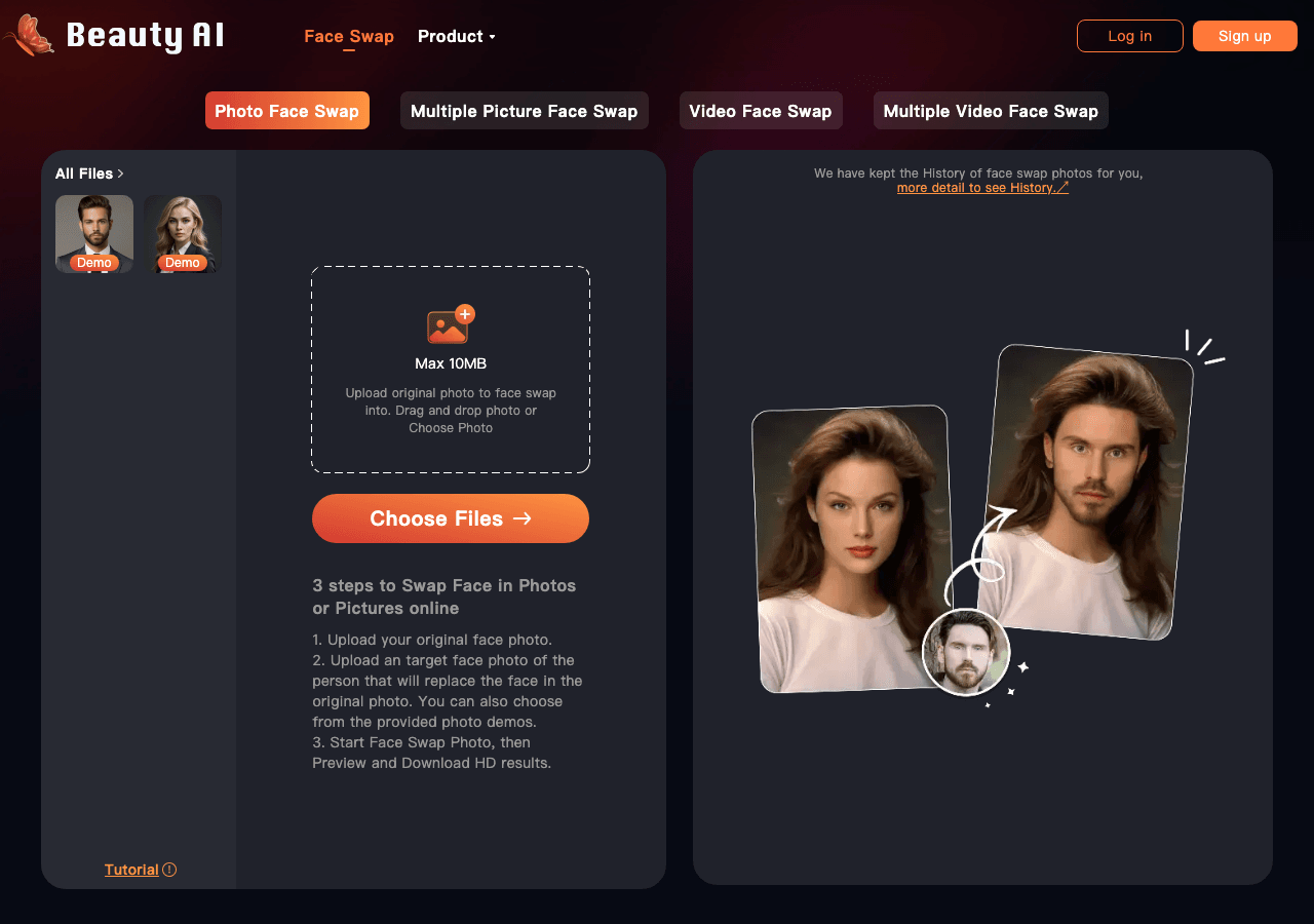 Beauty AI Image Generation showing Image Generation - Face Swapping Made Easy