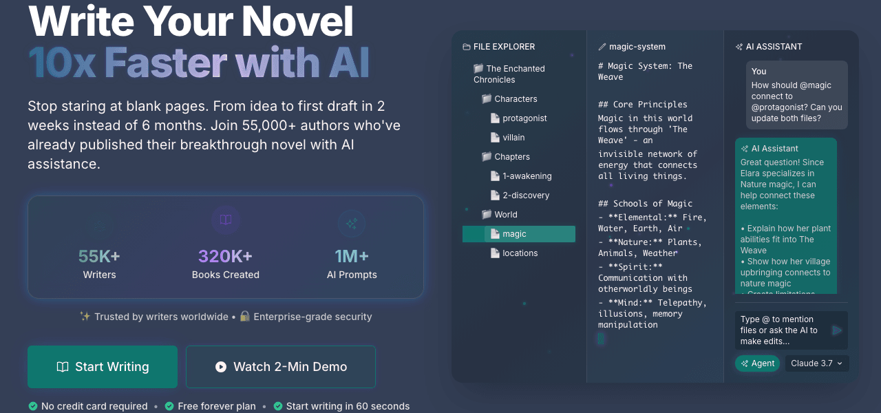 Bookwiz Writing & Translation showing Writing & Translation - Your AI co-writer that remembers your entire story universe