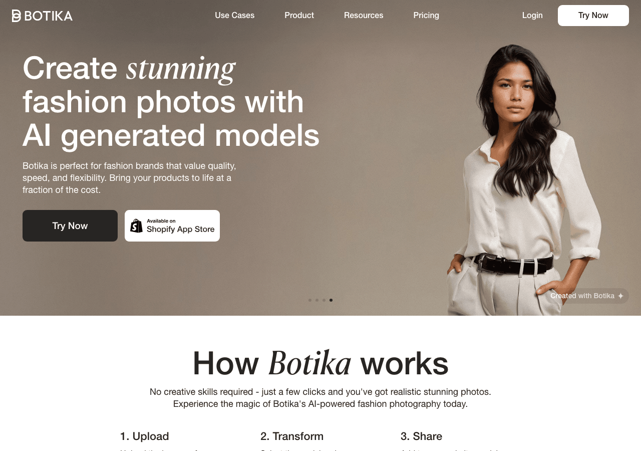 Botika Image Generation showing Image Generation - Empowering language solutions with AI