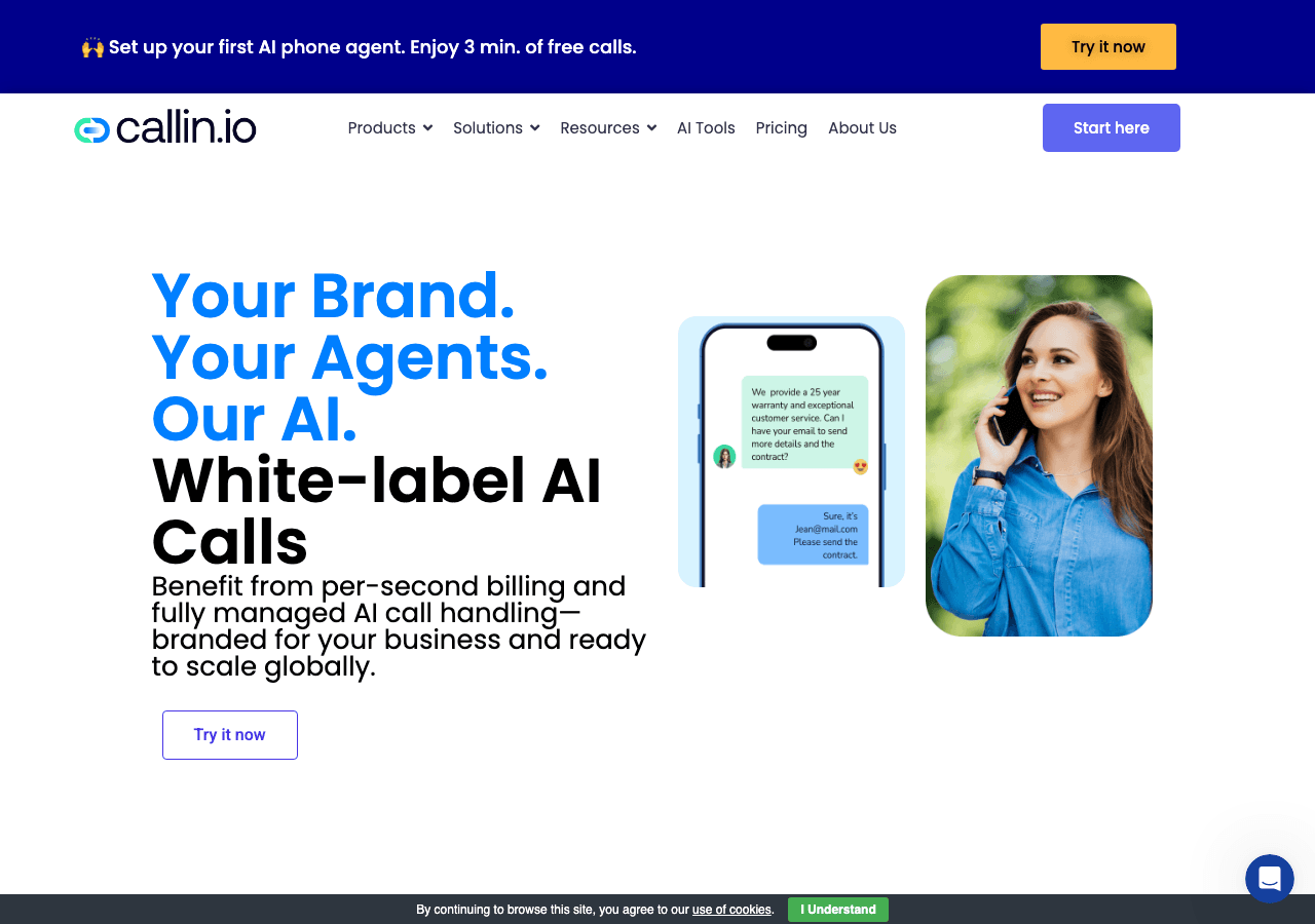 Callin.io Conversational AI showing Conversational AI - Helping businesses grow faster with AI.