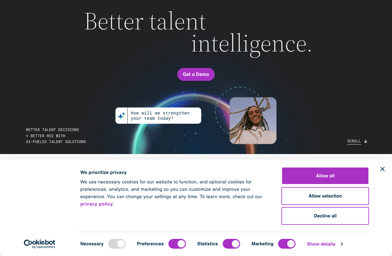 Cangrade Conversational AI showing Conversational AI - Transforming hiring through AI