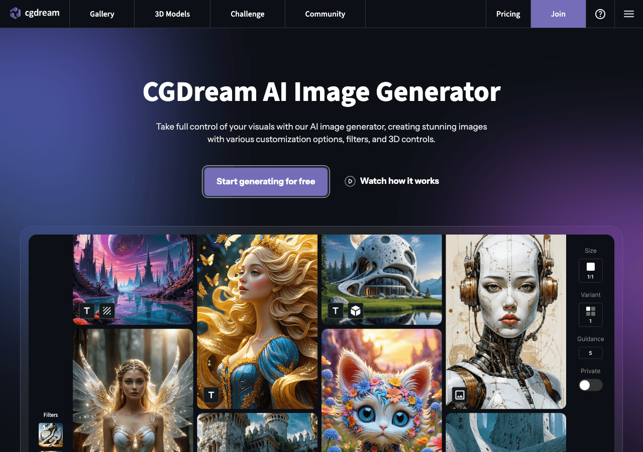 CGDream Image Generation showing Image Generation - Dreamlike CGI Solutions