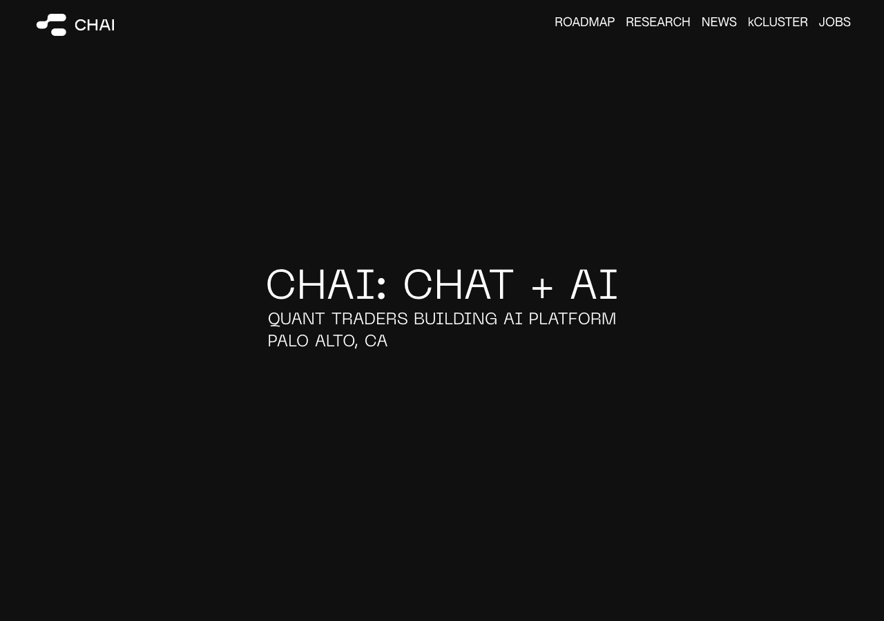 Chai AI Conversational AI showing social ai platform - The social AI platform for creating and chatting with your own AIs