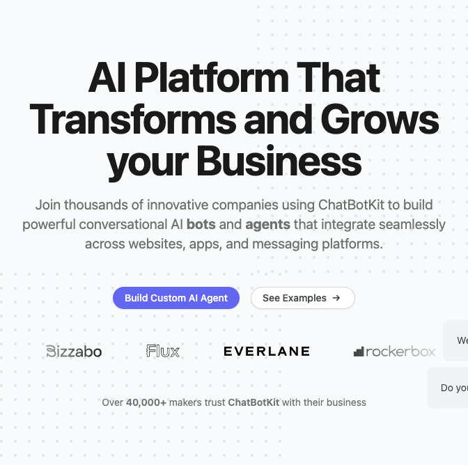 ChatBotKit Conversational AI showing Conversational AI - Empowering Conversations