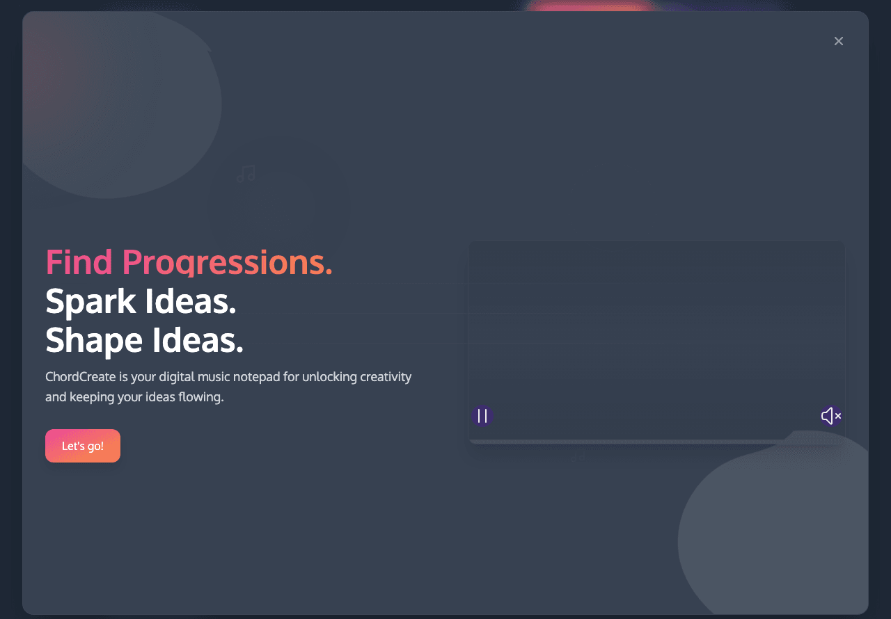 ChordCreate Music Generation showing Music Generation - Unleash Your Musical Creativity