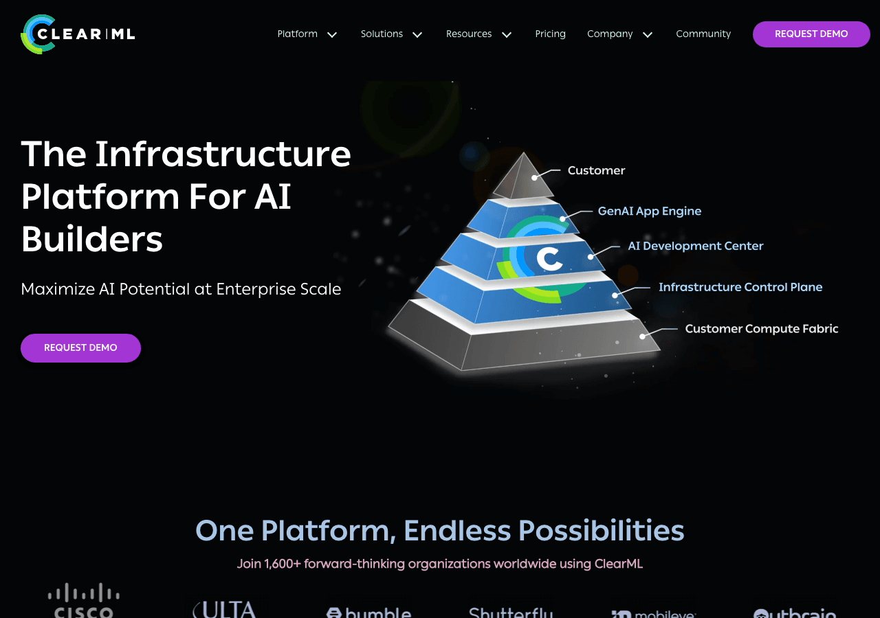 ClearML Data Analytics showing Data Analytics - Maximize AI performance and streamline your workflows—from infrastructure man