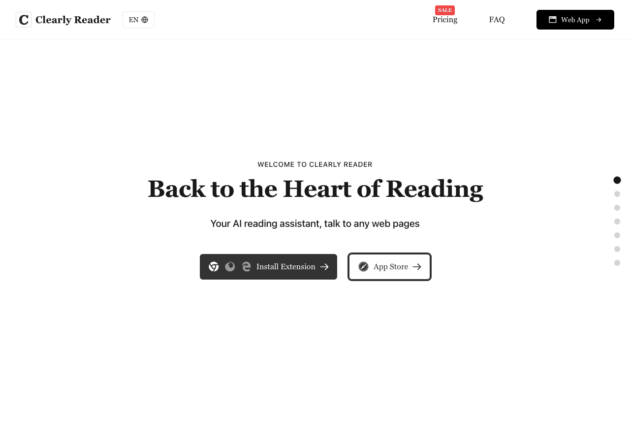 Clearly Reader Productivity & Collaboration showing Productivity & Collaboration - Redefine Your Web Reading Experience