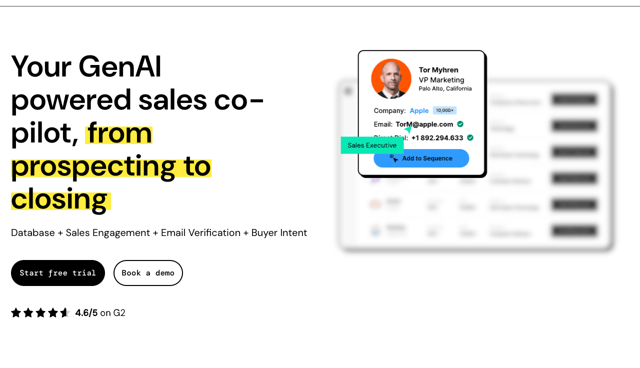 Clodura.AI Conversational AI showing Conversational AI - Unleash the power of AI for sales intelligence