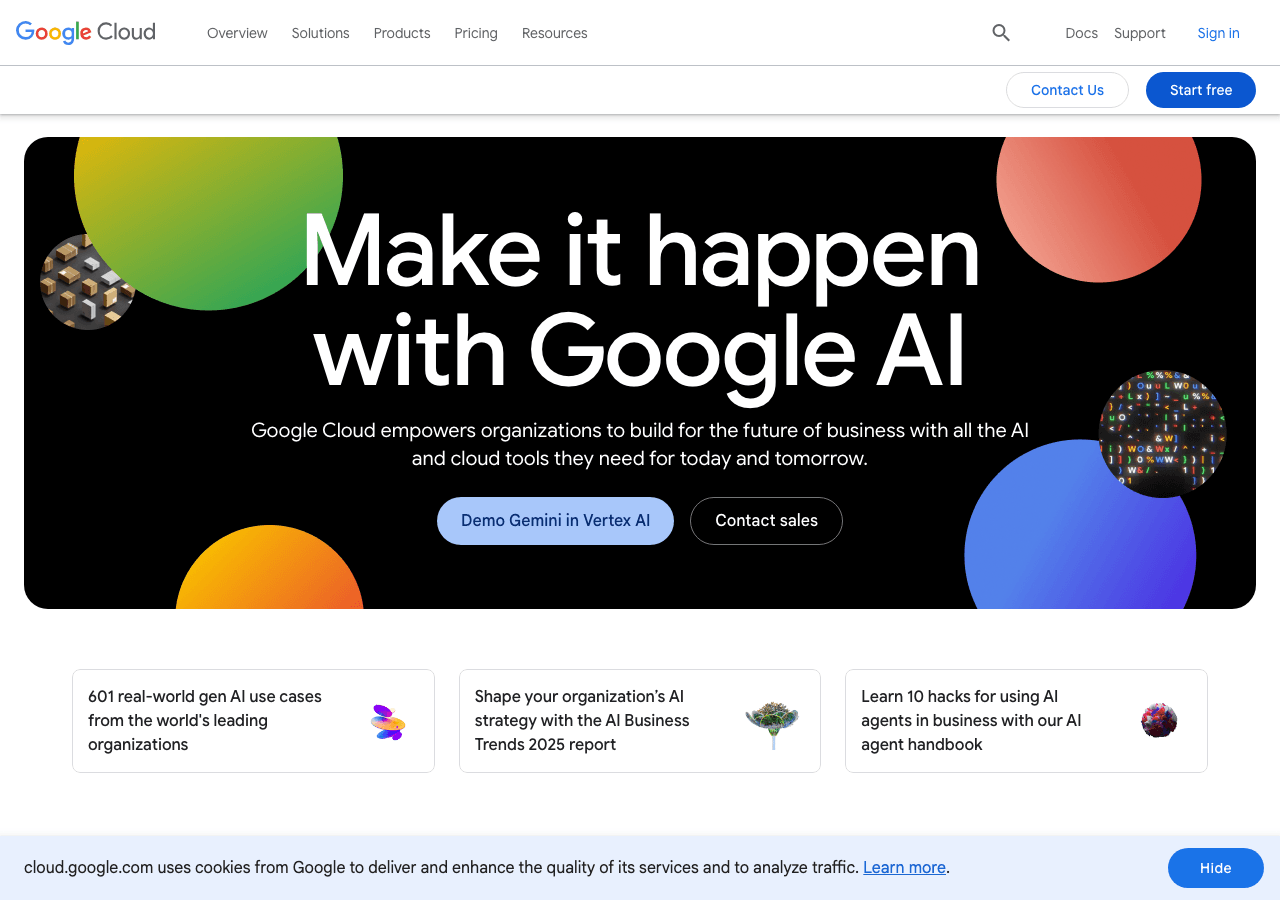 Google Cloud Vertex AI Data Analytics showing Data Analytics - Gemini, Vertex AI, and AI infrastructure—everything you need t