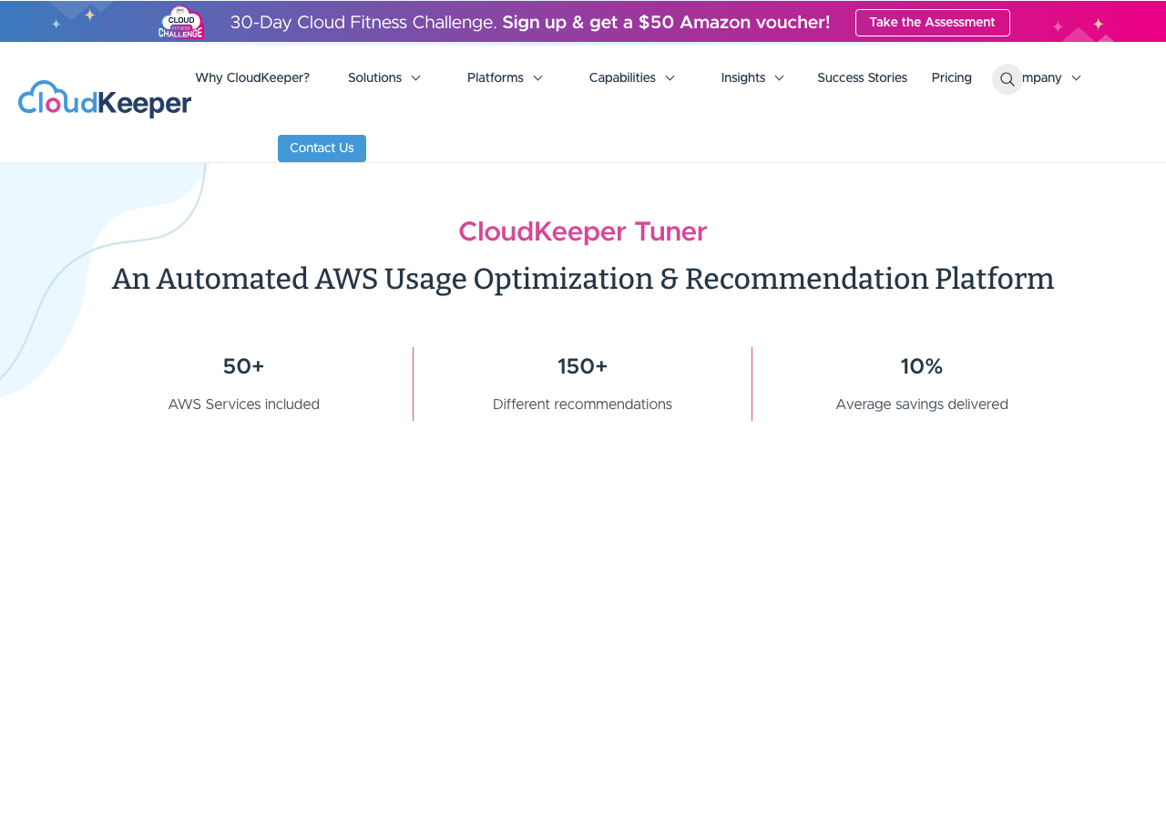 CloudKeeper Data Analytics showing Data Analytics - Optimize your cloud effortlessly.
