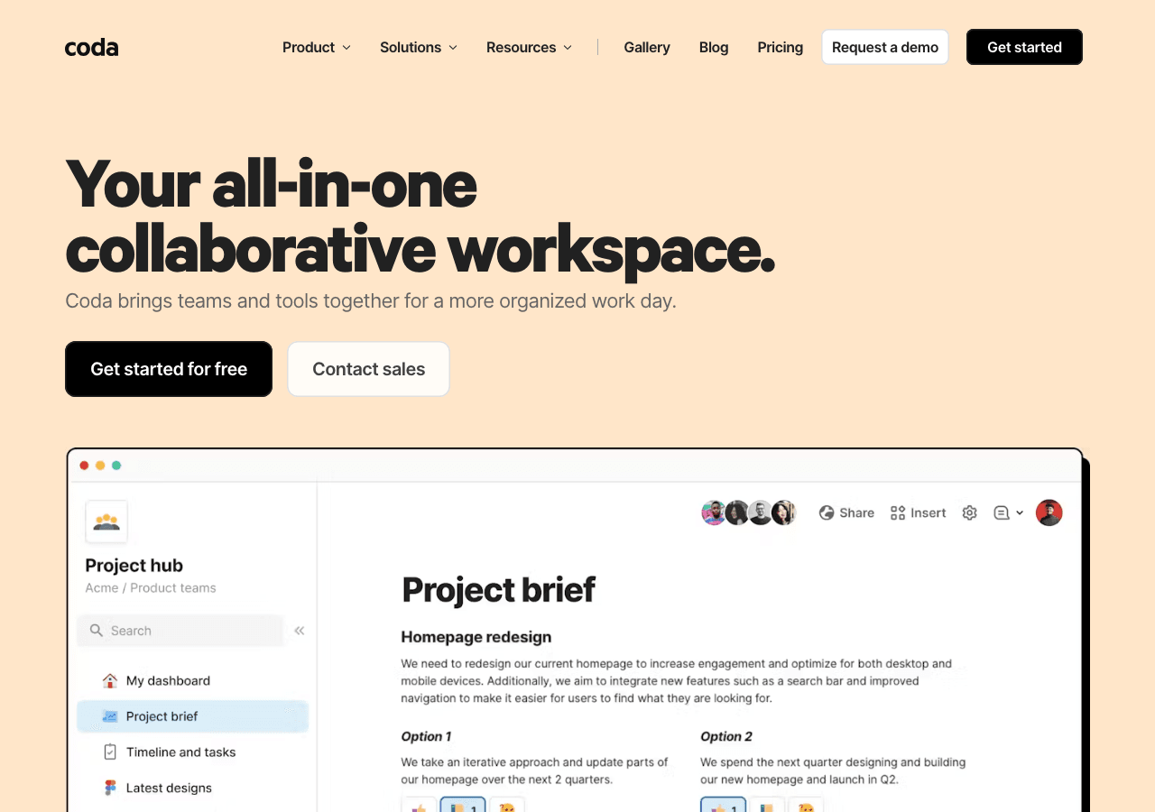 Coda Productivity & Collaboration showing Productivity & Collaboration - Make a doc as powerful as an app