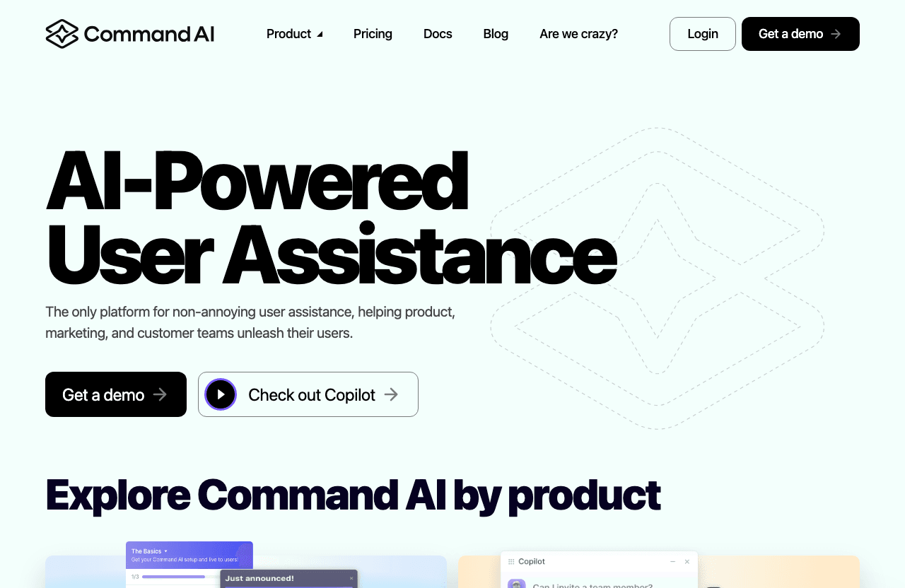 Command AI Conversational AI showing Conversational AI - Empowering your text with precision