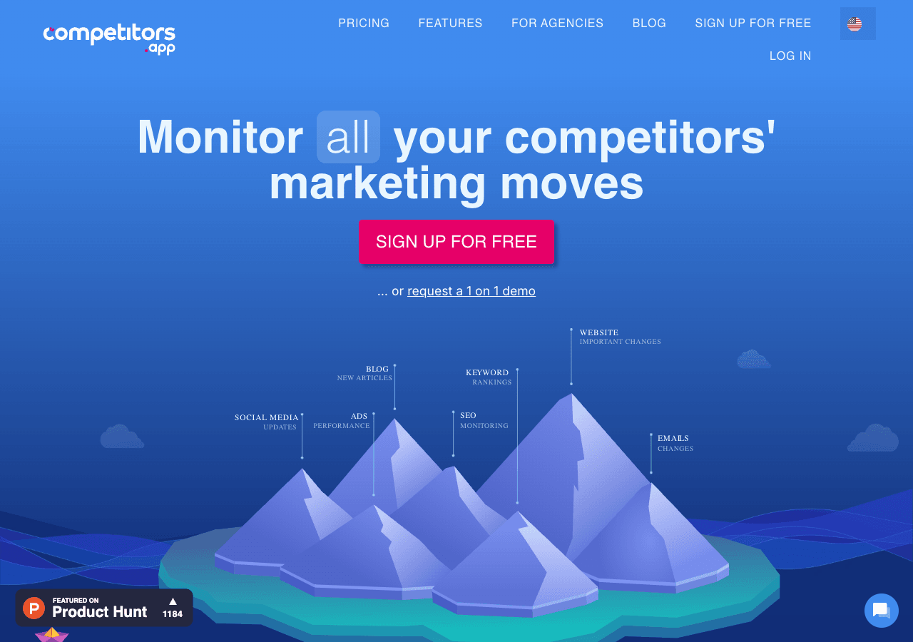 Competitors App Marketing Automation showing Marketing Automation - Track your competitors effortlessly