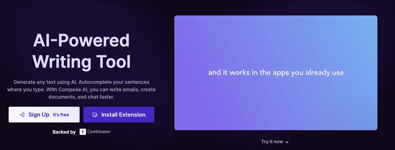Compose AI Writing & Translation showing Writing & Translation - Accelerate your writing with AI