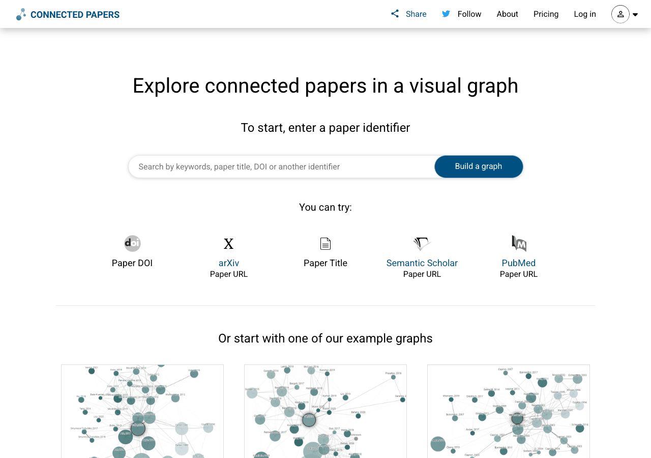Connected Papers Scientific Research showing visual graph - Explore, Navigate, and Connect Scientific Research