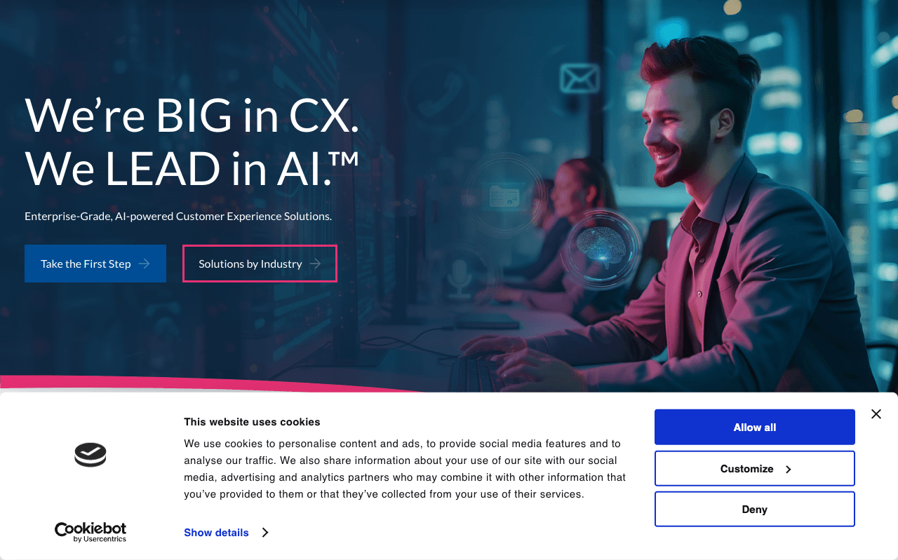 Content Guru Conversational AI showing Conversational AI - We Make Engagement Easy