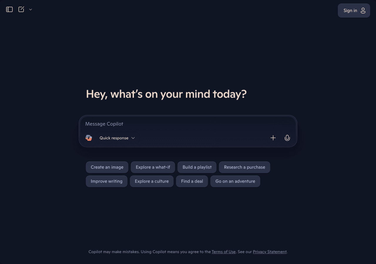 Microsoft Copilot Screenshot - AI tool for Remote Workers