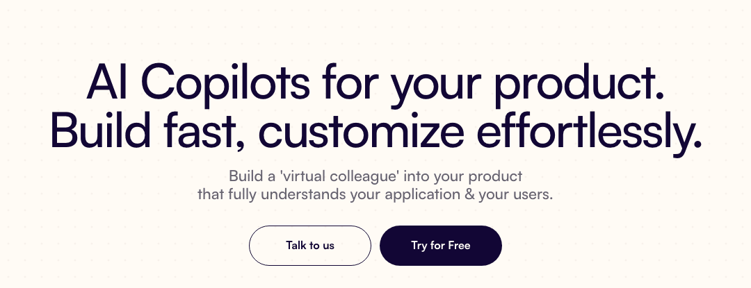 CopilotKit Conversational AI showing Conversational AI - Build AI copilots into your app with CopilotKit