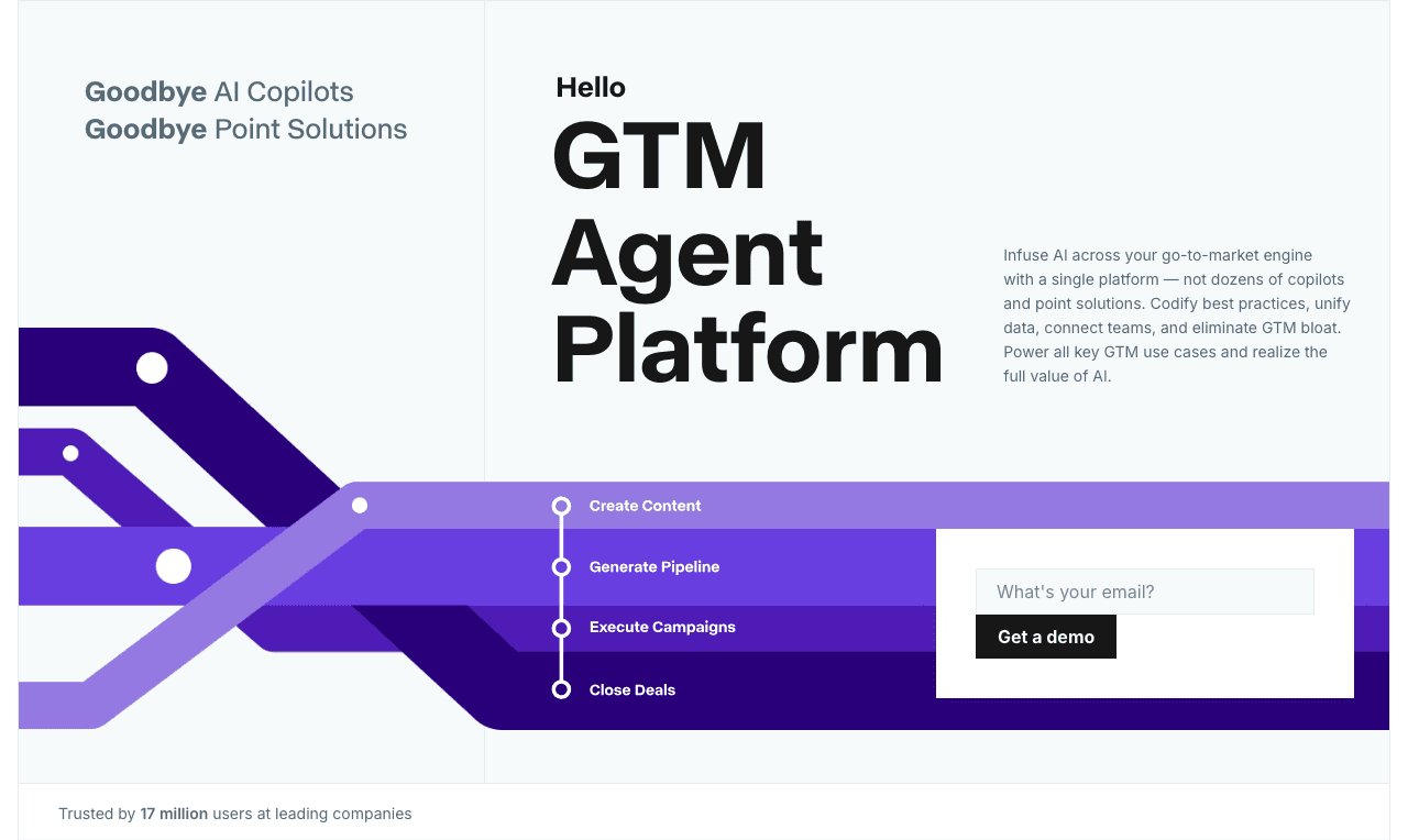 Copy.ai Writing & Translation showing ai copywriting - The first-ever GTM AI platform