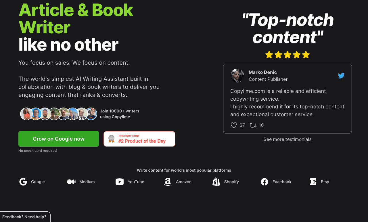 Copylime Writing & Translation showing Writing & Translation - Simplify Your Text Conversion