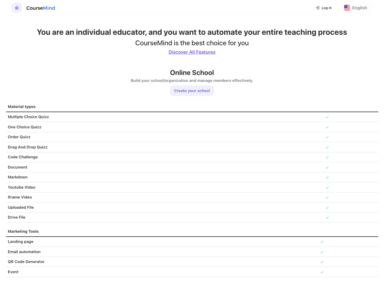 CourseMind Productivity & Collaboration showing Productivity & Collaboration - Empowering learning through AI