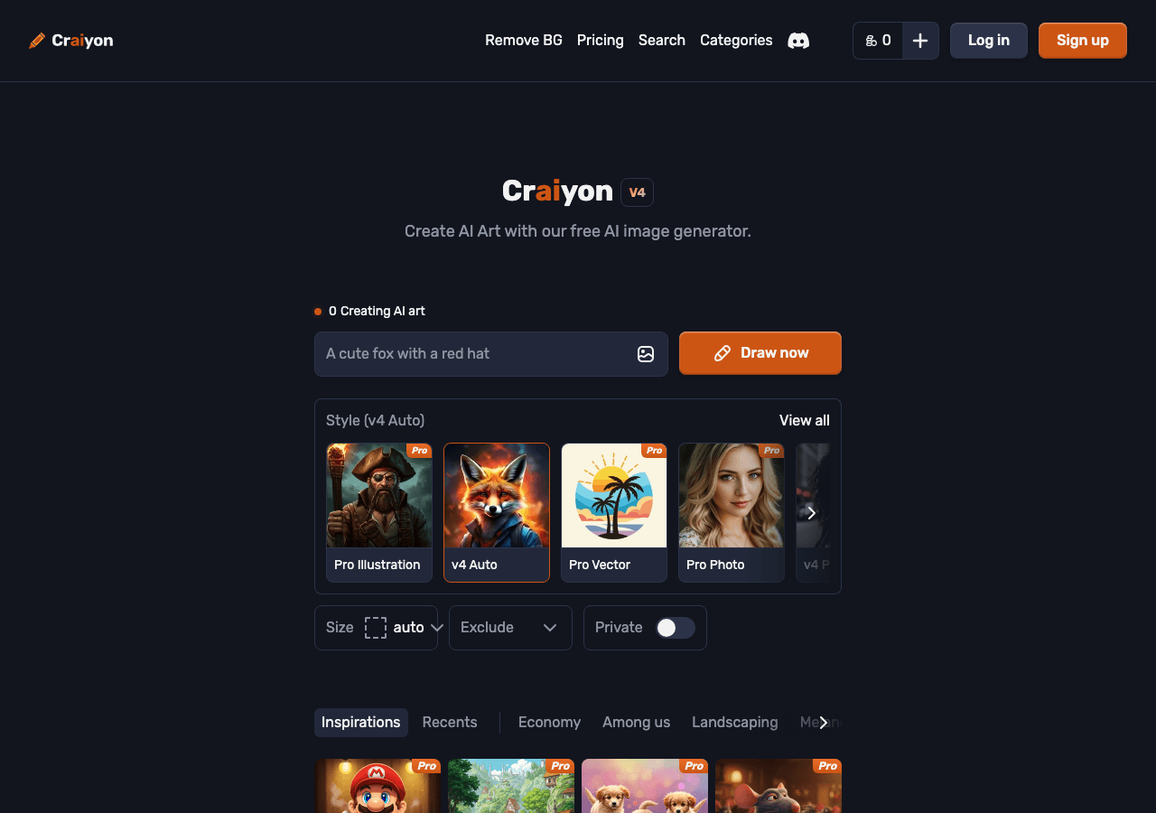 Craiyon Image Generation showing ai image generator - Free AI image generator: turn words into art, drawings or photos in sec